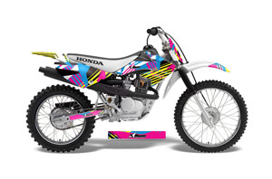 Honda CRF80 Dirt Bike Graphic Kit - 2004-2010 Flashback