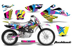 Honda CRF100 Dirt Bike Graphic Kit - 2004-2010 Flashback
