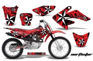 Honda CRF100 Dirt Bike Graphic Kit - 2004-2010 Northstar Red
