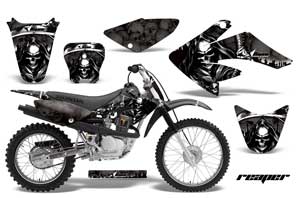 Honda CRF100 Dirt Bike Graphic Kit - 2004-2010 Reaper Black