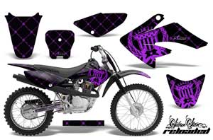 Honda CRF100 Dirt Bike Graphic Kit - 2004-2010 Silver Star - Reloaded Purple