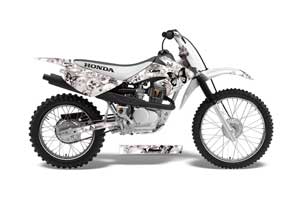 Honda CRF80 Dirt Bike Graphic Kit - 2004-2010 Butterfly White