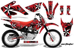 Honda CRF100 Dirt Bike Graphic Kit - 2011-2016 Northstar Red