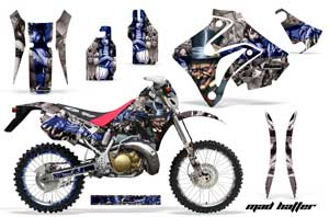Honda CRM 250 AR Dirt Bike Graphic Kit - 1989-1999 Mad Hatter Silver
