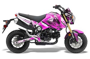 Honda Grom 125 Dirt Bike Graphic Kit - 2013-2016 Carbon X Pink