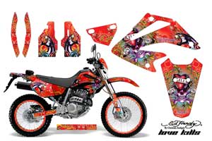 Honda XR250 SM Dirt Bike Graphic Kit - 2003-2005 Tribal Flames
