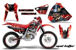 Honda XR400 Dirt Bike Graphic Kit - 1996-2004 Mad Hatter Red