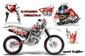 Honda XR400 Dirt Bike Graphic Kit - 1996-2004 Mad Hatter White