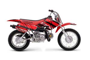 Honda XR50 Dirt Bike Graphic Kit - 2000-2003 In Line Red