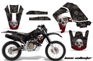 Honda XR650R Dirt Bike Graphic Kit - 2000-2010 Bone Collector Black