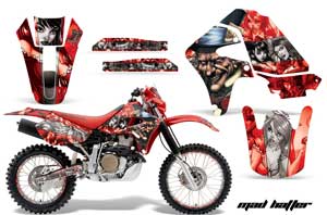 Honda XR650R Dirt Bike Graphic Kit - 2000-2010 Mad Hatter Red