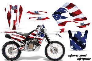 Honda XR650R Dirt Bike Graphic Kit - 2000-2010 Stars and Stripes Red White & Blue