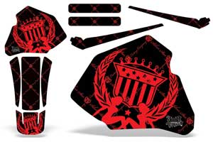 Honda XR80 Dirt Bike Custom Graphic Kit - 1985-2000