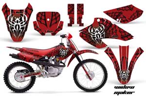 Honda XR100 Dirt Bike Graphic Kit - 2001-2003 Widow Maker Red
