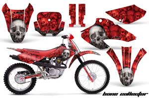 Honda XR80 Dirt Bike Graphic Kit - 2001-2003 Bone Collector Red
