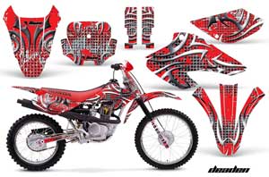 Honda XR80 Dirt Bike Graphic Kit - 2001-2003 Deadon Red