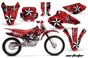 Honda XR100 Dirt Bike Graphic Kit - 2001-2003 Northstar Red