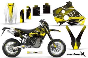 Husaberg FC / FE / FS 650 Dirt Bike Graphic Kit - 2001-2005 Carbon X Yellow