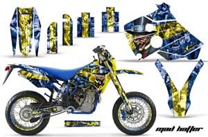 Husaberg FC / FE / FS 650 Dirt Bike Graphic Kit - 2001-2005 Mad Hatter Blue