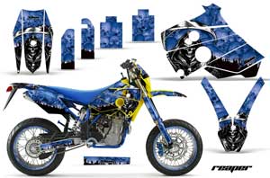 Husaberg FC / FE / FS 650 Dirt Bike Graphic Kit - 2001-2005 Reaper Blue