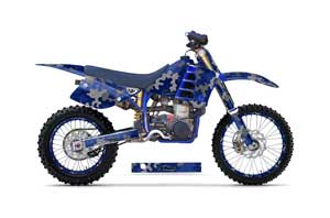 Husaberg FC 501 Dirt Bike Graphic Kit - 1997-1999 Camoplate Blue