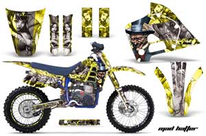 Husaberg FC 501 Dirt Bike Graphic Kit - 1997-1999 Mad Hatter Yellow