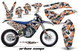 Husaberg FS / FE 450 Dirt Bike Graphic Kit - 2009-2012 Urban Camo Orange