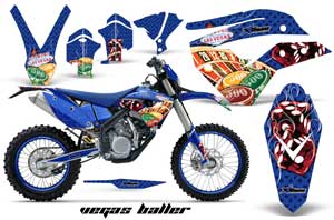 Husaberg FS / FE 670 Dirt Bike Graphic Kit - 2009-2012 Vegas Baller Blue