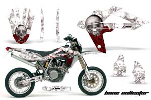 Husqvarna SM / SMR 450 / 530 Dirt Bike Graphic Kit - 2005-2010 Bone Collector White