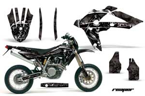 Husqvarna TC / TE 250 Dirt Bike Graphic Kit - 2005-2008 Reaper Black