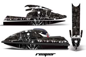Kawasaki 750 SX / SXR Jet Ski Graphic Kit - 1992-1998 Reaper Black