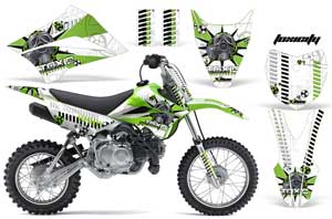 Kawasaki KLX110 Dirt Bike Graphic Kit - 2010-2016 Toxicity Green