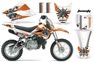 Kawasaki KLX110 Dirt Bike Graphic Kit - 2010-2016 Toxicity Orange
