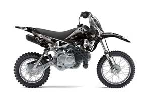 Kawasaki KLX110 Dirt Bike Graphic Kit - 2010-2016 Butterfly Black
