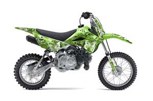 Kawasaki KLX110 Dirt Bike Graphic Kit - 2010-2016 Butterfly Green