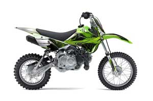 Kawasaki KLX110 Dirt Bike Graphic Kit - 2010-2016 Carbon X Green