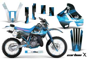 Kawasaki KDX200 Dirt Bike Graphic Kit - 1989-1994 Carbon X Blue