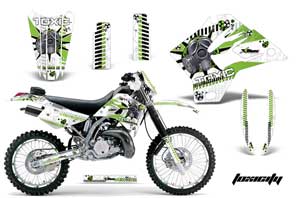 Kawasaki KDX220 Dirt Bike Graphic Kit - 1997-2005 Toxicity Green