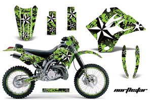 Kawasaki KDX200 Dirt Bike Graphic Kit - 1995-2006 NorthStar Green