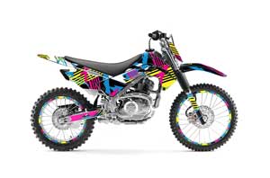Kawasaki KLX140 Dirt Bike Graphic Kit - 2008-2021 Flashback