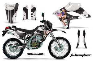 Kawasaki KLX250 Dirt Bike Graphic Kit - 2004-2007 T Bomber Black