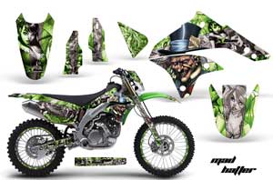 Kawasaki KLX450 Enduro Dirt Bike Graphic Kit - 2008-2016 Mad Hatter Green
