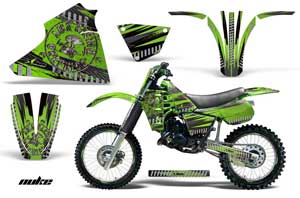 Kawasaki KX125 Dirt Bike Graphic Kit - 1983-1985 Nuke Green