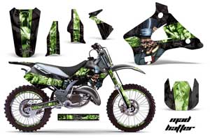 Kawasaki KX250 Dirt Bike Graphic Kit - 1994-1998 Mad Hatter Black
