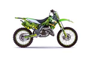 Kawasaki KX125 Dirt Bike Graphic Kit - 1994-1998 Motorhead Green