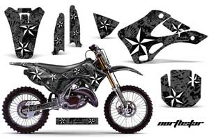 Kawasaki KX125 Dirt Bike Graphic Kit - 1999-2002 NorthStar Black