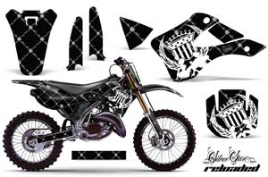 Kawasaki KX250 Dirt Bike Graphic Kit - 1999-2002 Silver Star - Reloaded White