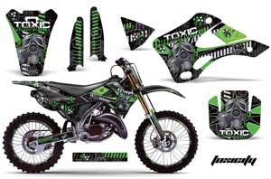 Kawasaki KX125 Dirt Bike Graphic Kit - 1999-2002 Toxicity Green