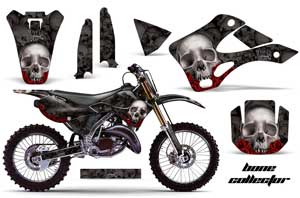 Kawasaki KX125 Dirt Bike Graphic Kit - 1999-2002 Reaper Black