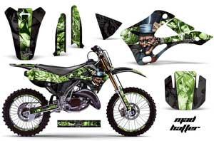 Kawasaki KX250 Dirt Bike Graphic Kit - 1999-2002 Mad Hatter Black